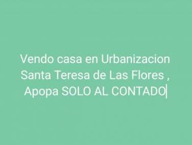 Vendo casa en Santa Teresa de las Flores — foto 1